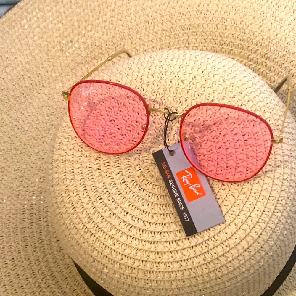 NIB rose tinted Ray-Ban sunglasses
